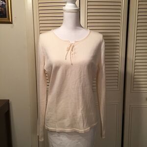 Talbots Winter white wool sweater